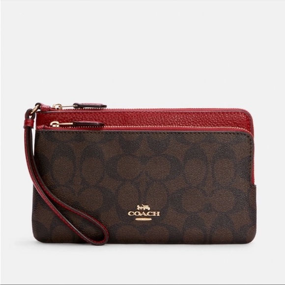 Coach Double Zip Wallet In
Signature Canvas and leather NWT - Picture 1 of 2